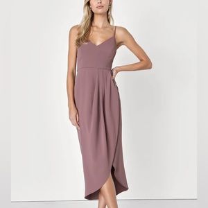 Lulu’s Reinette Mauve Purple Midi Dress